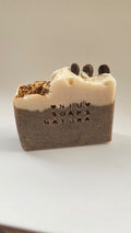 jabón exfoliante de café y cacao